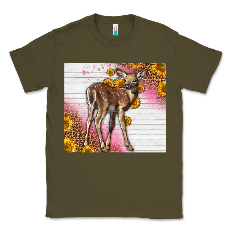 Western Cute Baby Deer Fawn Classic Tee by LillyAllenDesigns | Teevron
