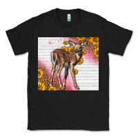 Black Western Cute Baby Deer Fawn Classic Tee - LillyAllenDesigns