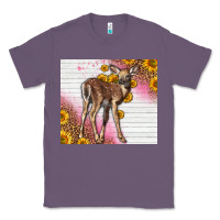 Lavender Western Cute Baby Deer Fawn Classic Tee - LillyAllenDesigns