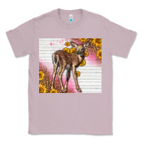 Lilac Western Cute Baby Deer Fawn Classic Tee - LillyAllenDesigns