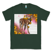 Sports Green Western Cute Baby Deer Fawn Classic Tee - LillyAllenDesigns