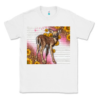 White Western Cute Baby Deer Fawn Classic Tee - LillyAllenDesigns