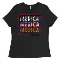 Black merica merica merica vintage Ladies Tee - texasbilliewilder