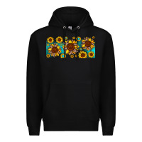 Black leopard sunflower gemstone Premium Hoodie - JahusDesignShop