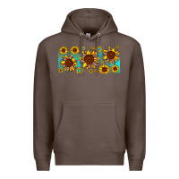 Coffee leopard sunflower gemstone Premium Hoodie - JahusDesignShop