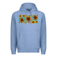 Colony Blue leopard sunflower gemstone Premium Hoodie - JahusDesignShop