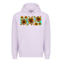 Lilac leopard sunflower gemstone Premium Hoodie - JahusDesignShop
