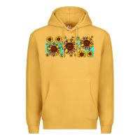 Mustard leopard sunflower gemstone Premium Hoodie - JahusDesignShop