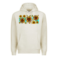 Oatmeal Heather leopard sunflower gemstone Premium Hoodie - JahusDesignShop