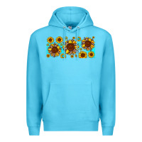 Ocean Blue leopard sunflower gemstone Premium Hoodie - JahusDesignShop