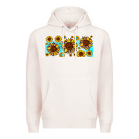 Pale Pink leopard sunflower gemstone Premium Hoodie - JahusDesignShop