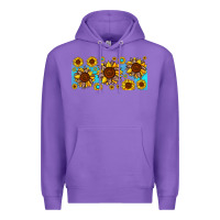 Purple leopard sunflower gemstone Premium Hoodie - JahusDesignShop