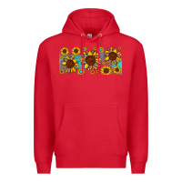 Red leopard sunflower gemstone Premium Hoodie - JahusDesignShop