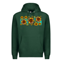 Sports Green leopard sunflower gemstone Premium Hoodie - JahusDesignShop