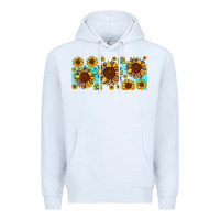 White leopard sunflower gemstone Premium Hoodie - JahusDesignShop