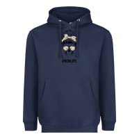 Navy Daisy Mom Skull Heavyweight Hoodie - Bettercallsaul