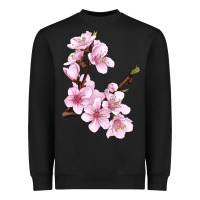 Black Peach Blossom Heavyweight Sweatshirt - LillyAllenDesigns