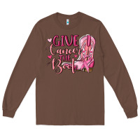 Chestnut give cancer the boot Long Sleeve Tee - MaliasSmallBusiness