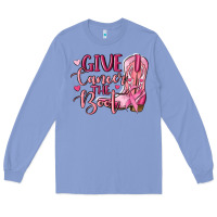 Colony Blue give cancer the boot Long Sleeve Tee - MaliasSmallBusiness