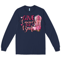 Navy give cancer the boot Long Sleeve Tee - MaliasSmallBusiness