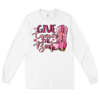 White give cancer the boot Long Sleeve Tee - MaliasSmallBusiness