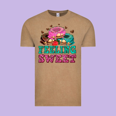 Feeling Sweet Donuts Vintage Tee Designed By Adodesignshop