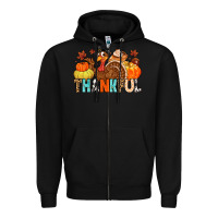 Black thankful Zipper Hoodie - MaliasSmallBusiness