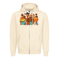 Sandshell thankful Zipper Hoodie - MaliasSmallBusiness