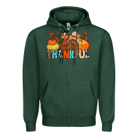 Sports Green thankful Zipper Hoodie - MaliasSmallBusiness