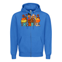 True Royal thankful Zipper Hoodie - MaliasSmallBusiness