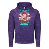 Cloud Purple bless your heart pig Vintage Hoodie - RanaPortraitStore