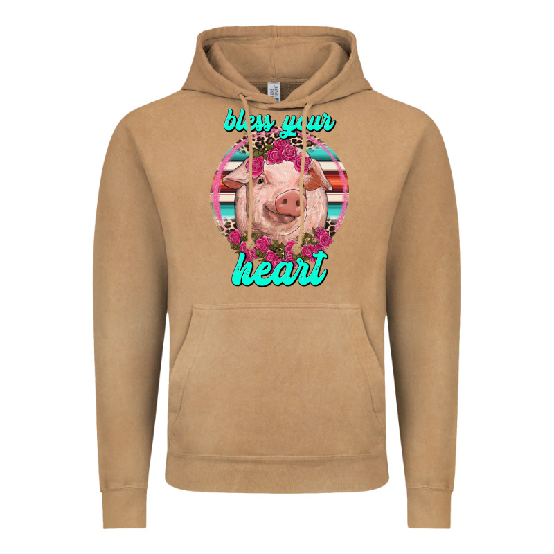 Bless Your Heart Pig Vintage Hoodie by RanaPortraitStore | Teevron