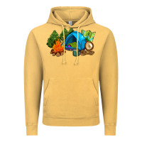 Vintage Mustard camp in the woods Vintage Hoodie - AdoDesignShop