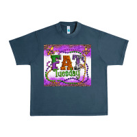Midnight Navy fat tuesday fleur de lis and mardi gras beads Urban Heavy Tee - Artiststas