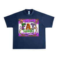Navy fat tuesday fleur de lis and mardi gras beads Urban Heavy Tee - Artiststas