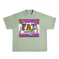Oil Green fat tuesday fleur de lis and mardi gras beads Urban Heavy Tee - Artiststas