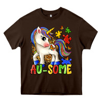 Chocolate Brown au some unicorn Heavy Core Tee - Zillion Design Studio