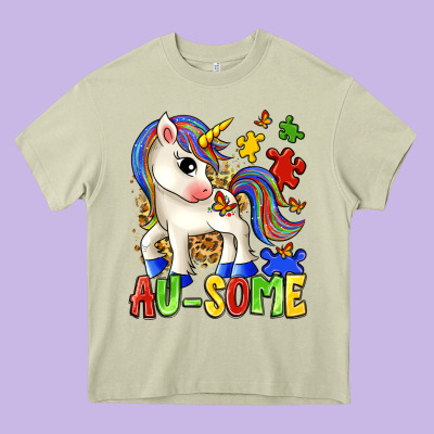 Au Some Unicorn Heavy Core Tee Designed By Zillion Design Studio