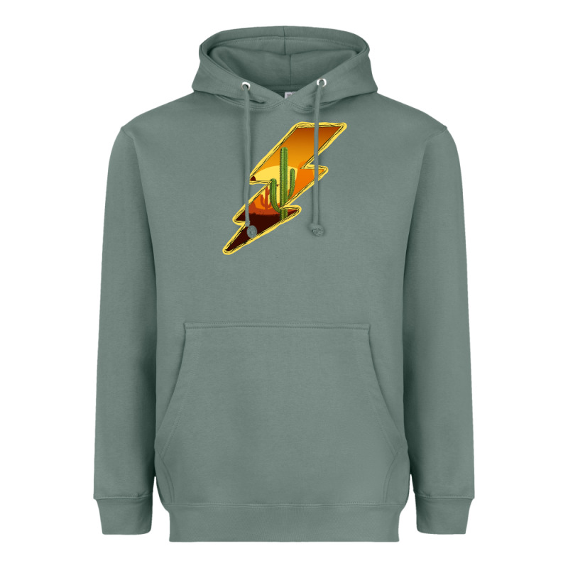 Cactus Sunset Lightning Heavyweight Hoodie by Bettercallsaul | Teevron