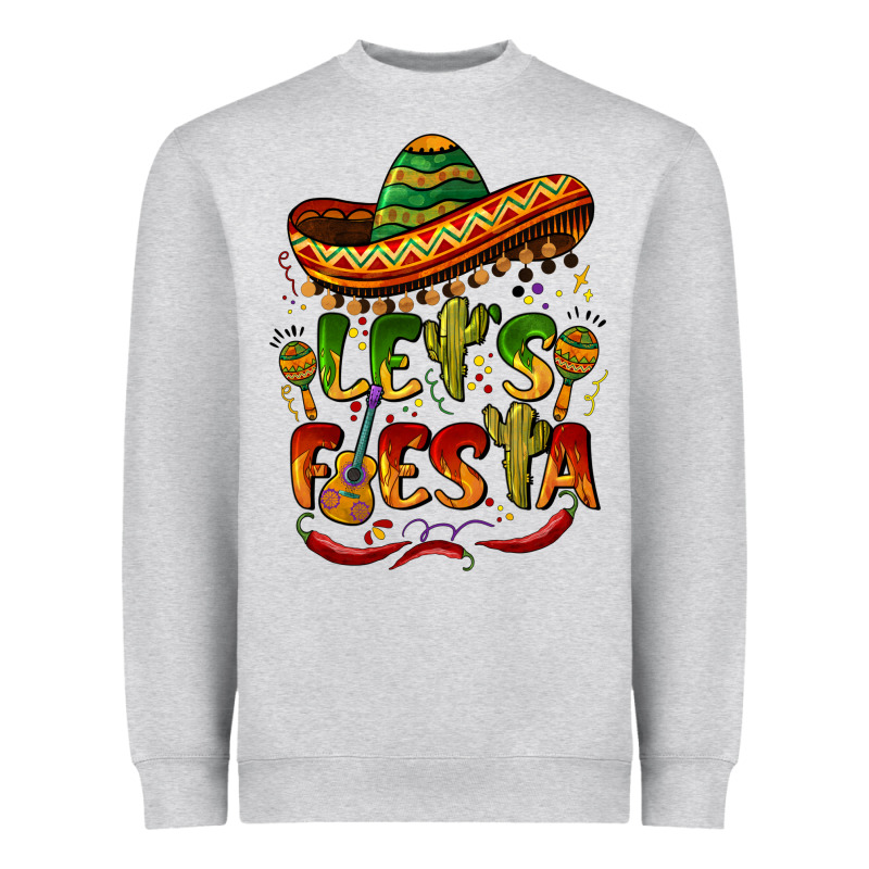 Let's Fiesta Mexican Hat Heavyweight Sweatshirt by BarkalooDesign | Teevron
