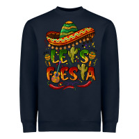 Navy let's fiesta mexican hat Heavyweight Sweatshirt - BarkalooDesign