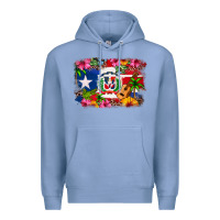 Colony Blue Dominican Republic and Puerto Rico Flag Premium Hoodie - texasbilliewilder