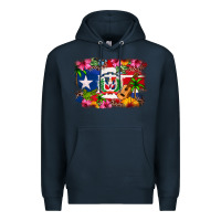 Navy Dominican Republic and Puerto Rico Flag Premium Hoodie - texasbilliewilder