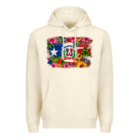 Sandshell Dominican Republic and Puerto Rico Flag Premium Hoodie - texasbilliewilder