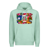 Seafoam Dominican Republic and Puerto Rico Flag Premium Hoodie - texasbilliewilder