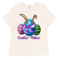 Bone easter bunny ear eggs easter vibes Ladies Tee - RanaPortraitStore
