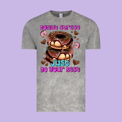 Donut Stress Just Do Your Best Vintage Tee Designed By Adodesignshop