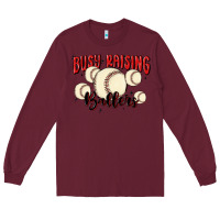 Burgundy busy raising ballers Long Sleeve Tee - MaliasSmallBusiness