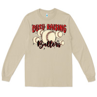 Mushroom busy raising ballers Long Sleeve Tee - MaliasSmallBusiness