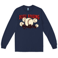 Navy busy raising ballers Long Sleeve Tee - MaliasSmallBusiness